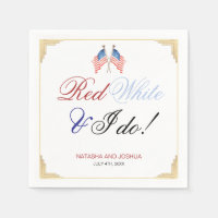 Red White and I Do 4th July Patriotic Wedding 