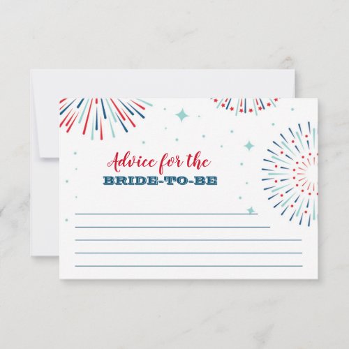 Red White and I DO Advice Card