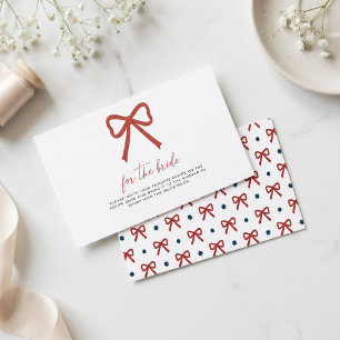 Red White and I Do Modern Bridal Red Theme Enclosure Card