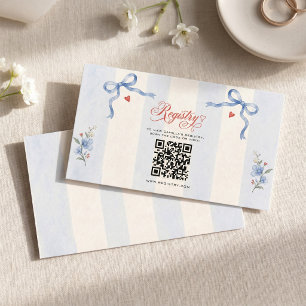 Red white and I do vintage blue bow custom Enclosure Card