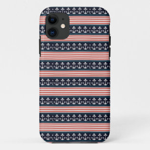 Red White and Nautical Phone Case