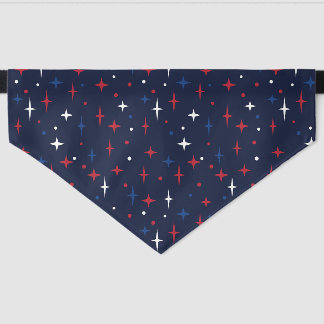 Red White and Pet Bandana Collar