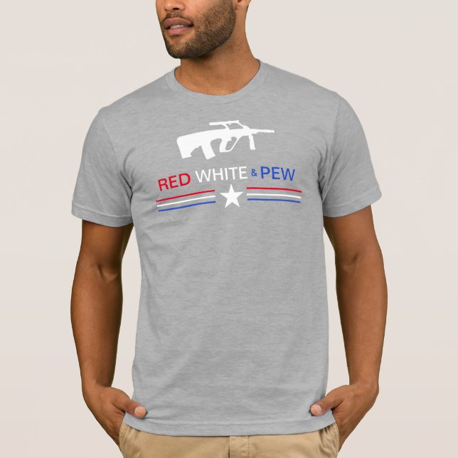 Red White and Pew Patriotic T-Shirt (Front)