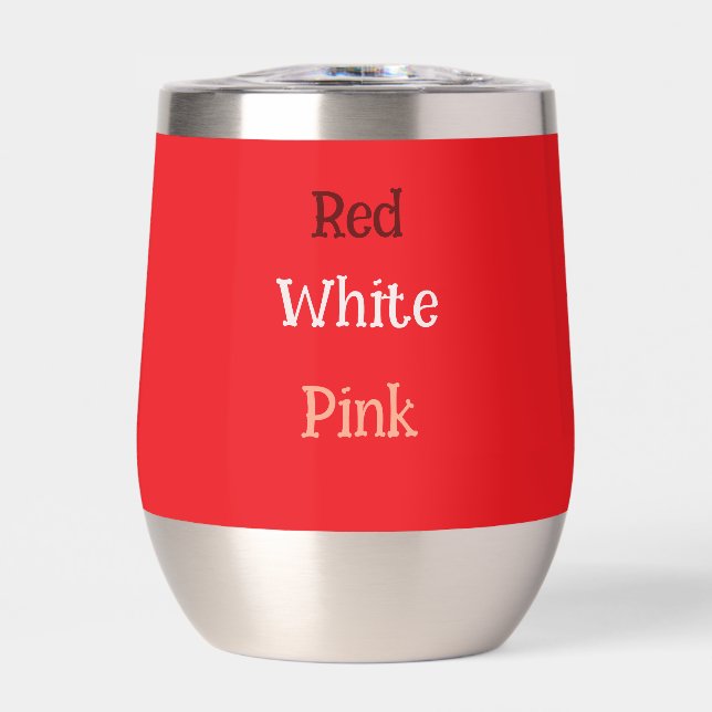 Red, White, and Pink Cooler Cup (Front)