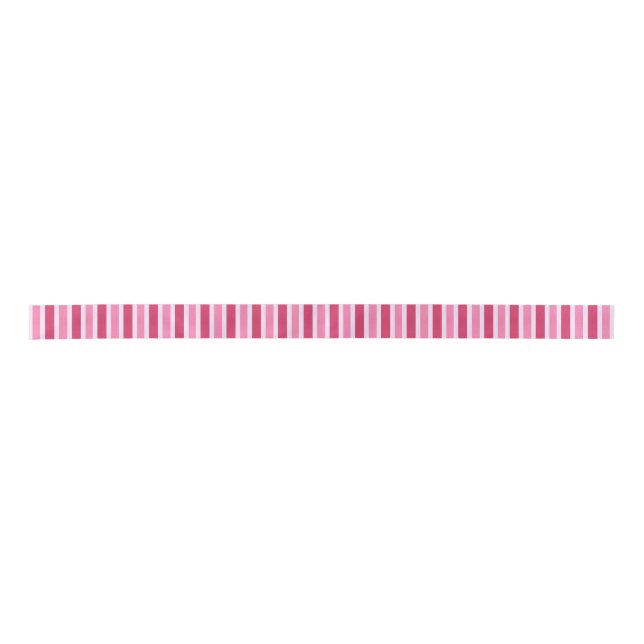 Red, White and Pink Stripes Satin Ribbon (Front)