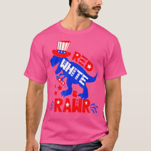 Red White And Rawr 4th Of July Dinosaur Rex For Bo T-Shirt
