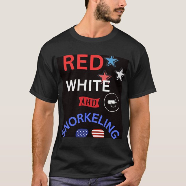Red white and snorkeling T-Shirt (Front)