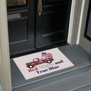 Red white and true blue doormat