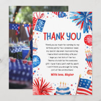 Red White and Two 4th Of July Patriotic Birthday