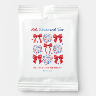 Red White and Two July Girl 2nd Birthday Party Lemonade Drink Mix