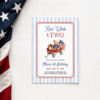 Red White and Two Patriotic 2nd Birthday