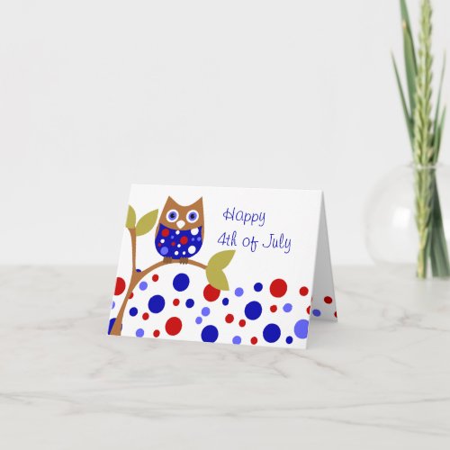 Red White and Who Owl Card