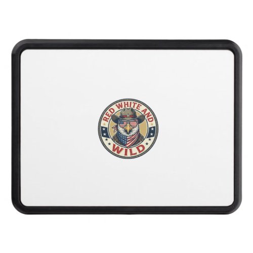 Red White And Wild Patriotic Patriotic Animal Vint Hitch Cover