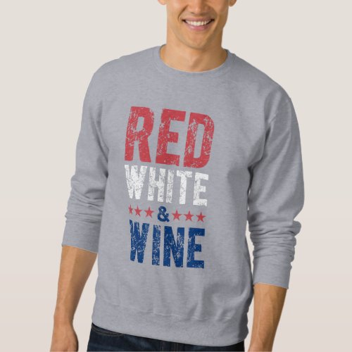 Red White and Wine Patriotic Men Sweatshirt