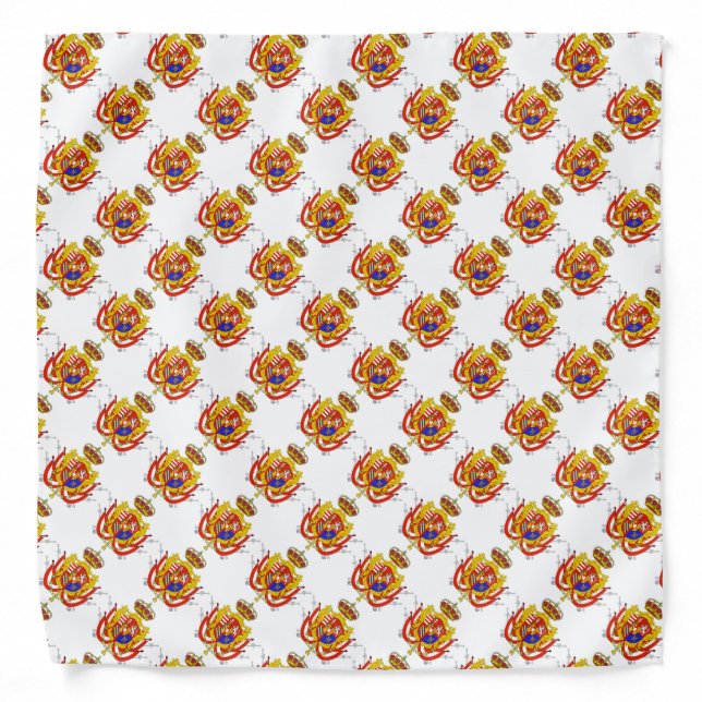 Red White Banner Grand Duchy of Tuscany Bandana (Front)