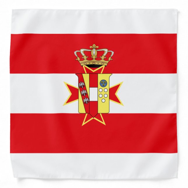 Red White Banner Grand Duchy of Tuscany Bandana (Front)