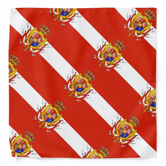 Red White Banner Grand Duchy of Tuscany Bandana (Front)