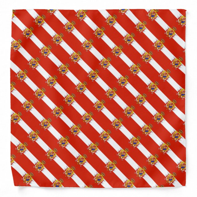 Red White Banner Grand Duchy of Tuscany Bandana (Front)