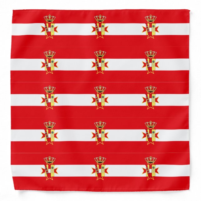 Red White Banner Grand Duchy of Tuscany Bandana (Front)