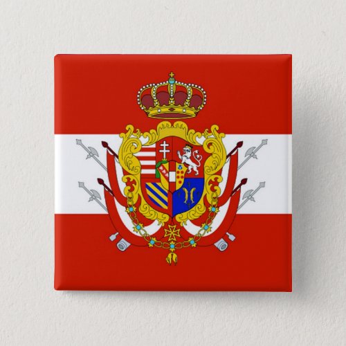 Red White Banner Grand Duchy of Tuscany Button