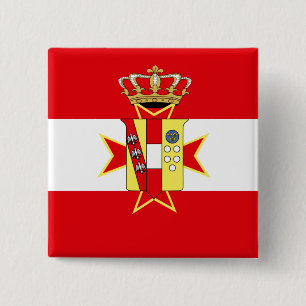 Red White Banner Grand Duchy of Tuscany Button