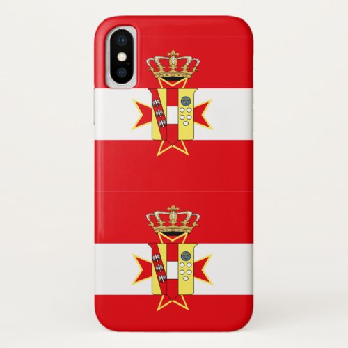Red White Banner Grand Duchy of Tuscany iPhone XS Case