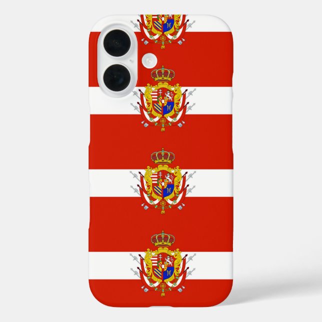 Red White Banner Grand Duchy of Tuscany Case-Mate iPhone Case (Back)