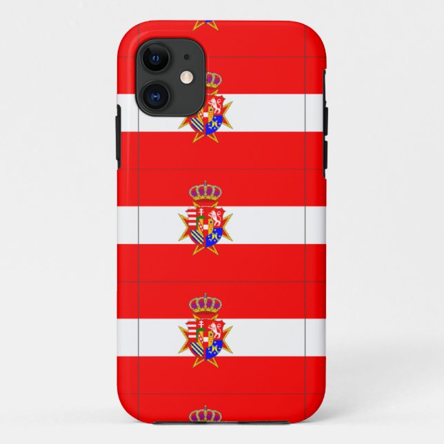 Red White Banner Grand Duchy of Tuscany Case-Mate iPhone Case (Back)