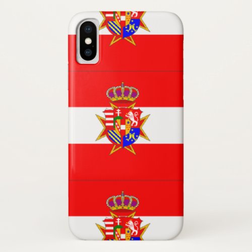 Red White Banner Grand Duchy of Tuscany iPhone X Case