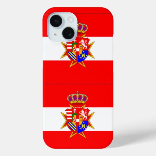 Red White Banner Grand Duchy of Tuscany iPhone 15 Case