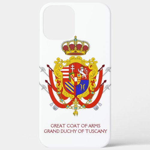 Red White Banner Grand Duchy of Tuscany iPhone 12 Pro Max Case