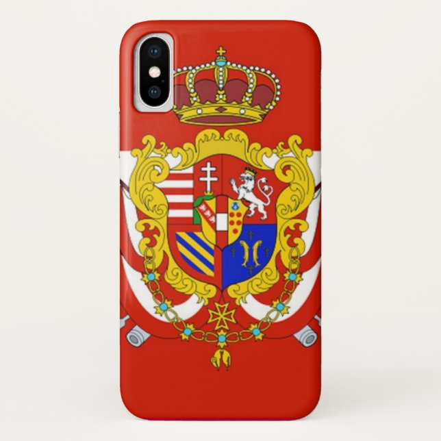 Red White Banner Grand Duchy of Tuscany Case-Mate iPhone Case (Back)