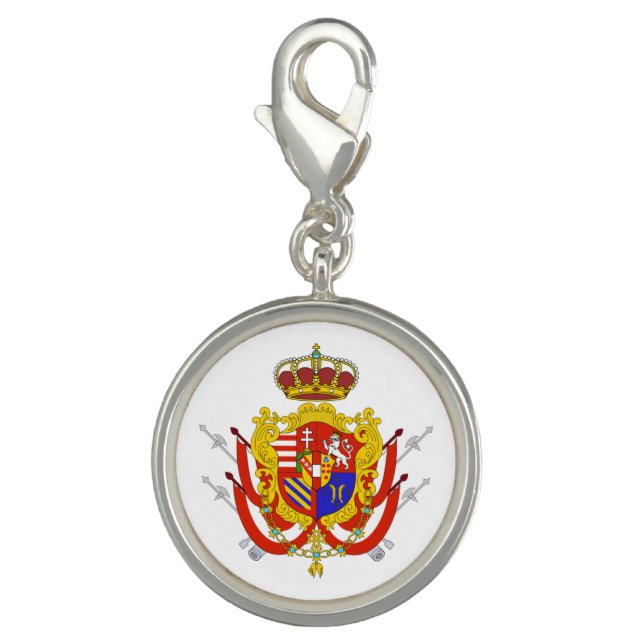 Red White Banner Grand Duchy of Tuscany Charm (Front)