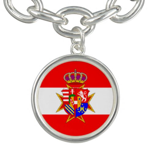 Red White Banner Grand Duchy of Tuscany Charm Bracelet