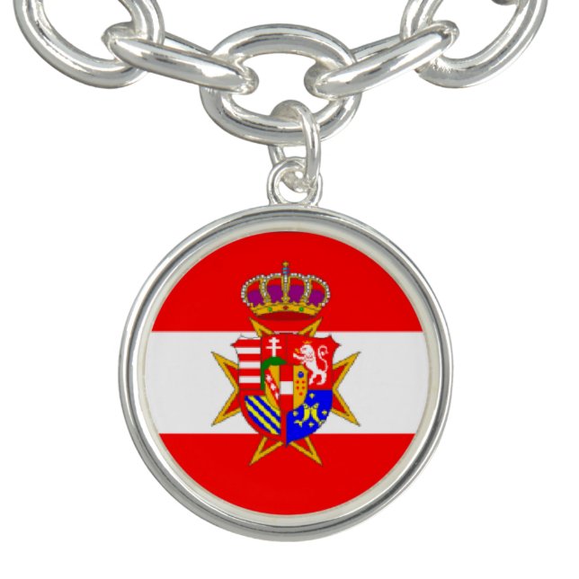 Red White Banner Grand Duchy of Tuscany Charm Bracelet (Design)