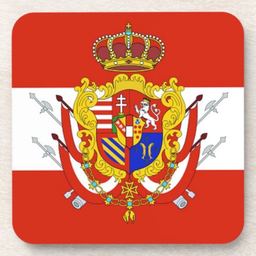 Red White Banner Grand Duchy of Tuscany Coaster