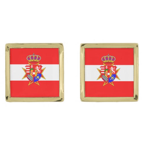 Red White Banner Grand Duchy of Tuscany Cufflinks