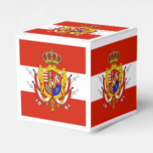 Red White Banner Grand Duchy of Tuscany Favor Boxes
