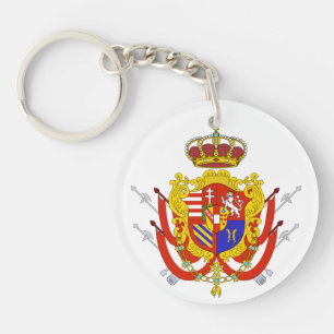 Red White Banner Grand Duchy of Tuscany Keychain
