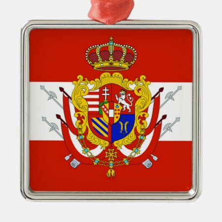 Red White Banner Grand Duchy Of Tuscany Metal Ornament