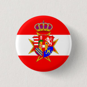 Red White Banner Grand Duchy of Tuscany Pinback Button