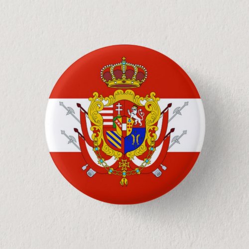 Red White Banner Grand Duchy of Tuscany Pinback Button