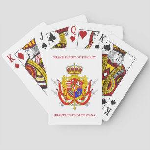 Red White Banner Grand Duchy of Tuscany Poker Cards