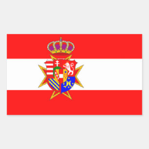 Red White Banner Grand Duchy of Tuscany Rectangular Sticker