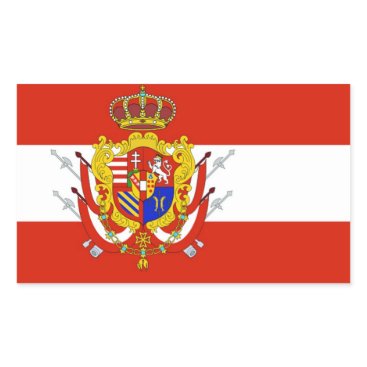 Red White Banner Grand Duchy of Tuscany Rectangular Sticker Red White Banner Grand Duchy of Tuscany Rectangular Sticker