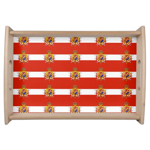 Red White Banner Grand Duchy of Tuscany Serving Tray