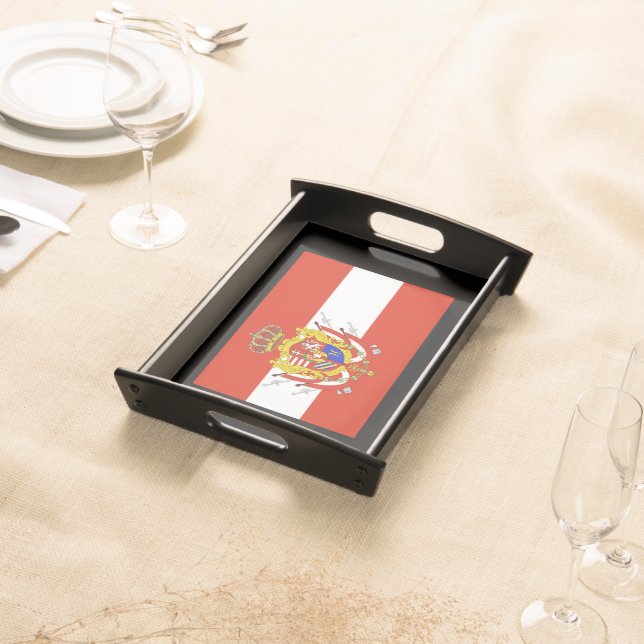 Red White Banner Grand Duchy of Tuscany Serving Tray (Front)