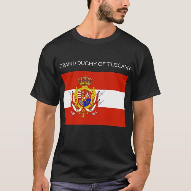 Red White Banner Grand Duchy of Tuscany T-Shirt (Front)
