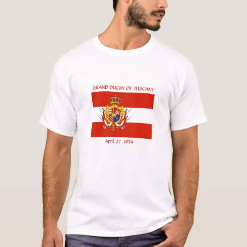 Red White Banner Grand Duchy of Tuscany T_Shirt