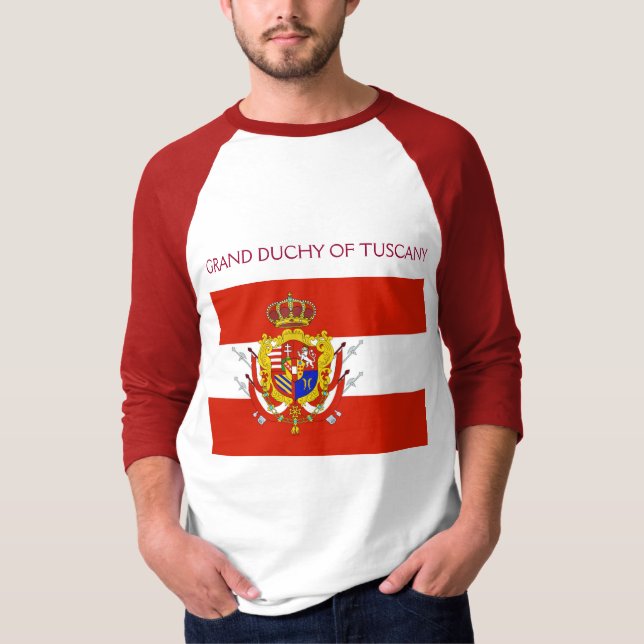 Red White Banner Grand Duchy of Tuscany T-Shirt (Front)
